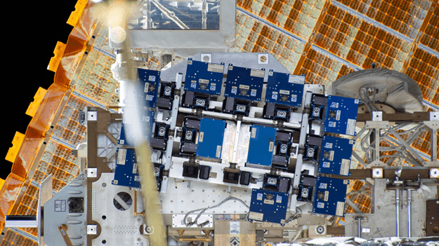MISSE-FF platform on the ISS